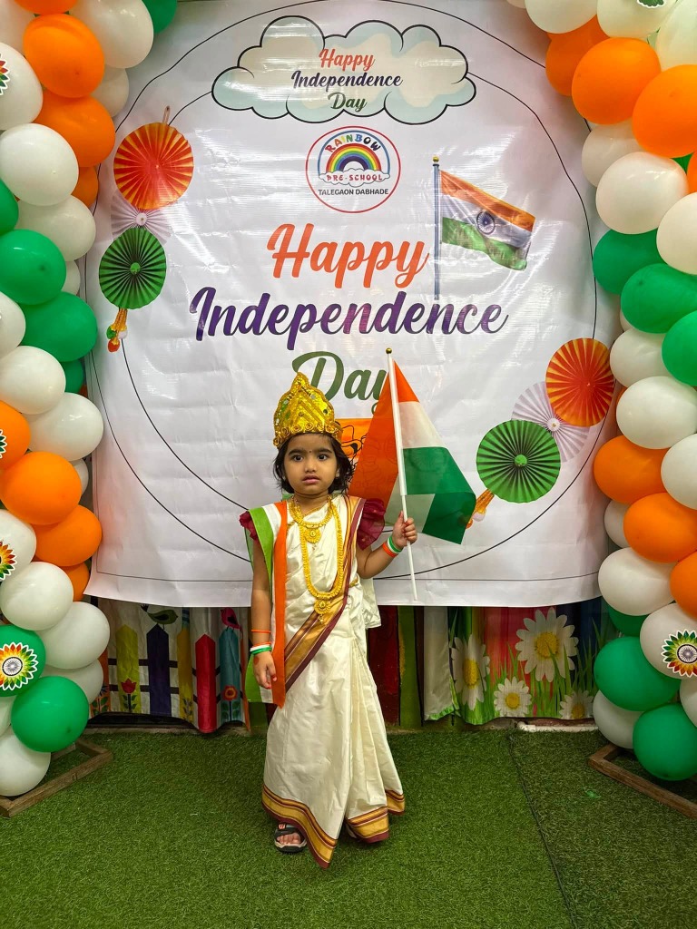 Independence Day Celebration - Student dressed as Bharat Mata
