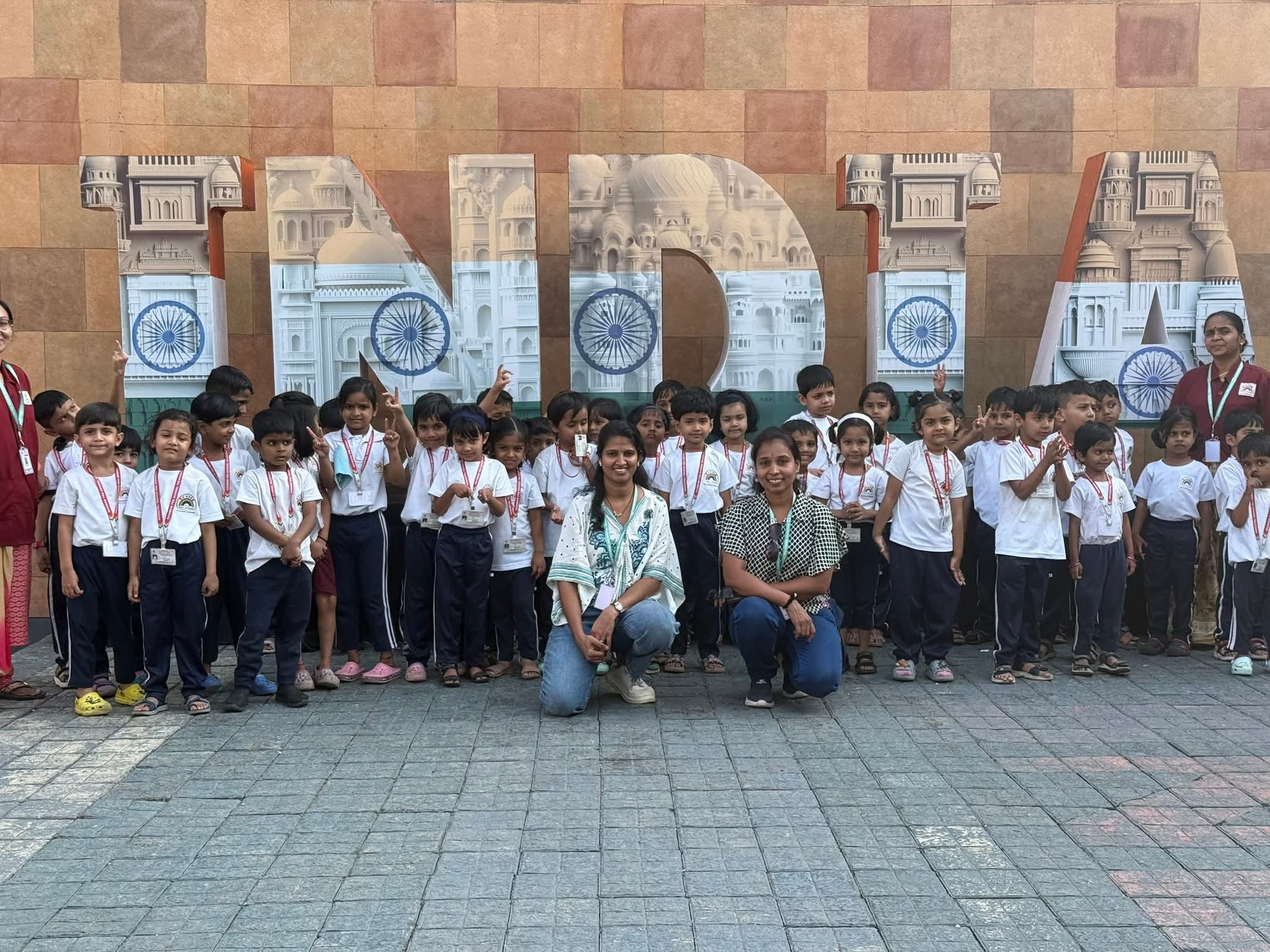 Group photo at India Landmarks Exhibit